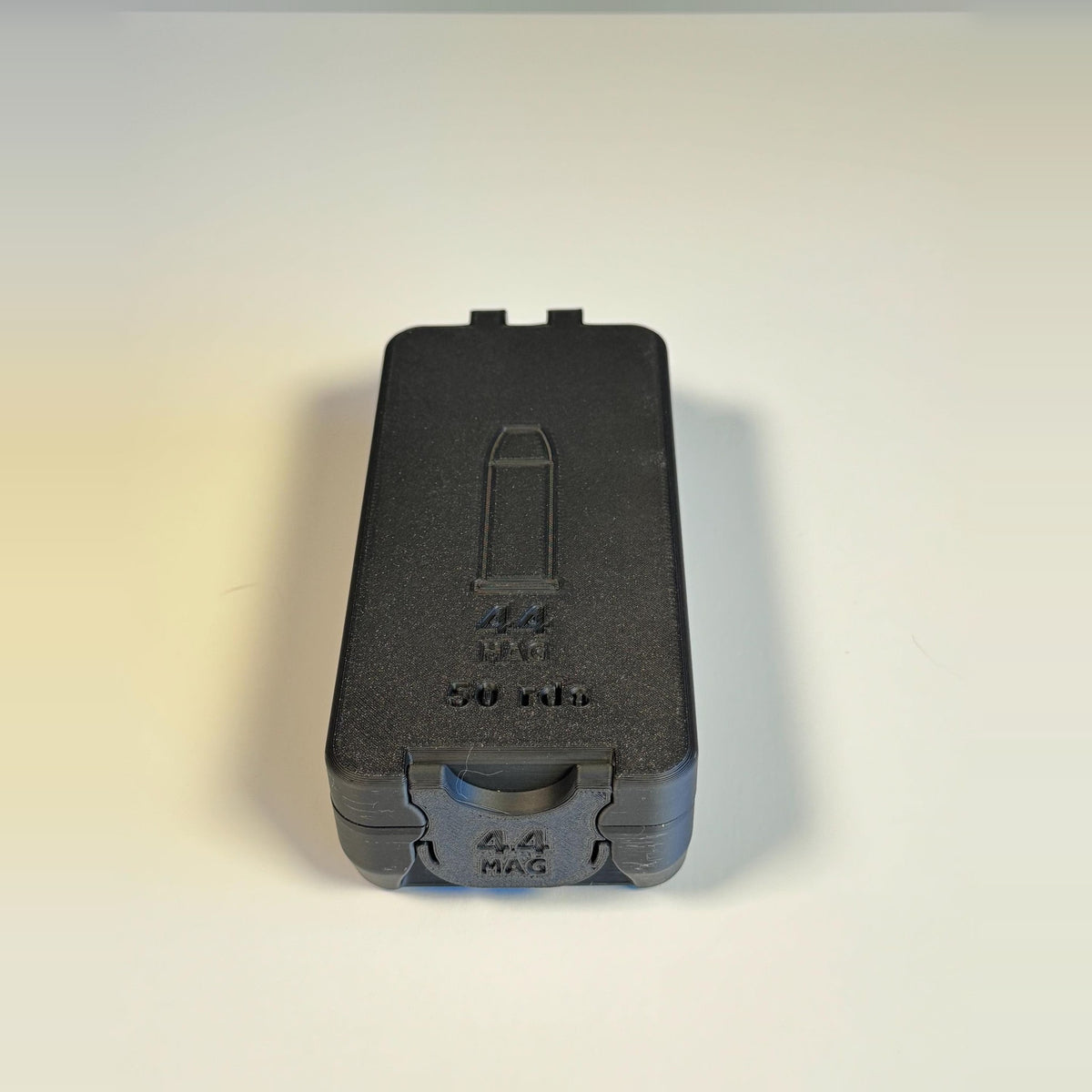 44 Magnum ammo box, 50 round BoxLoc case