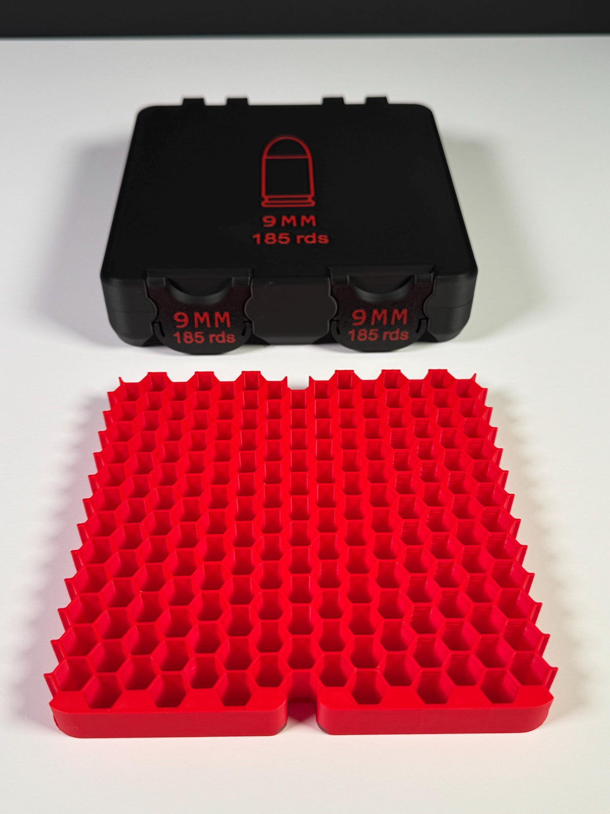 9mm Ammo Box – 100/185 Round Capacity | BoxLoc Modular Storage Case Large