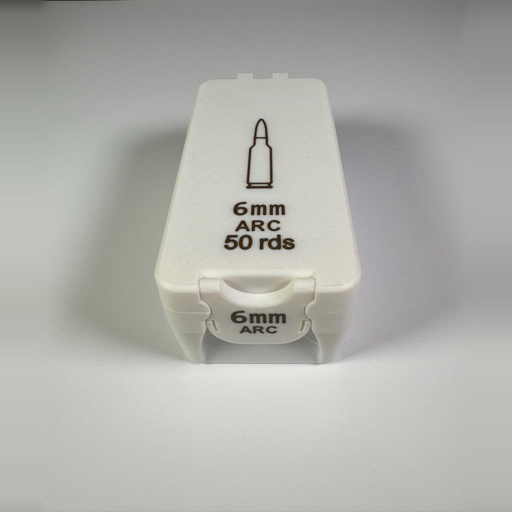 6mm ARC ammo box, 50 round BoxLoc case