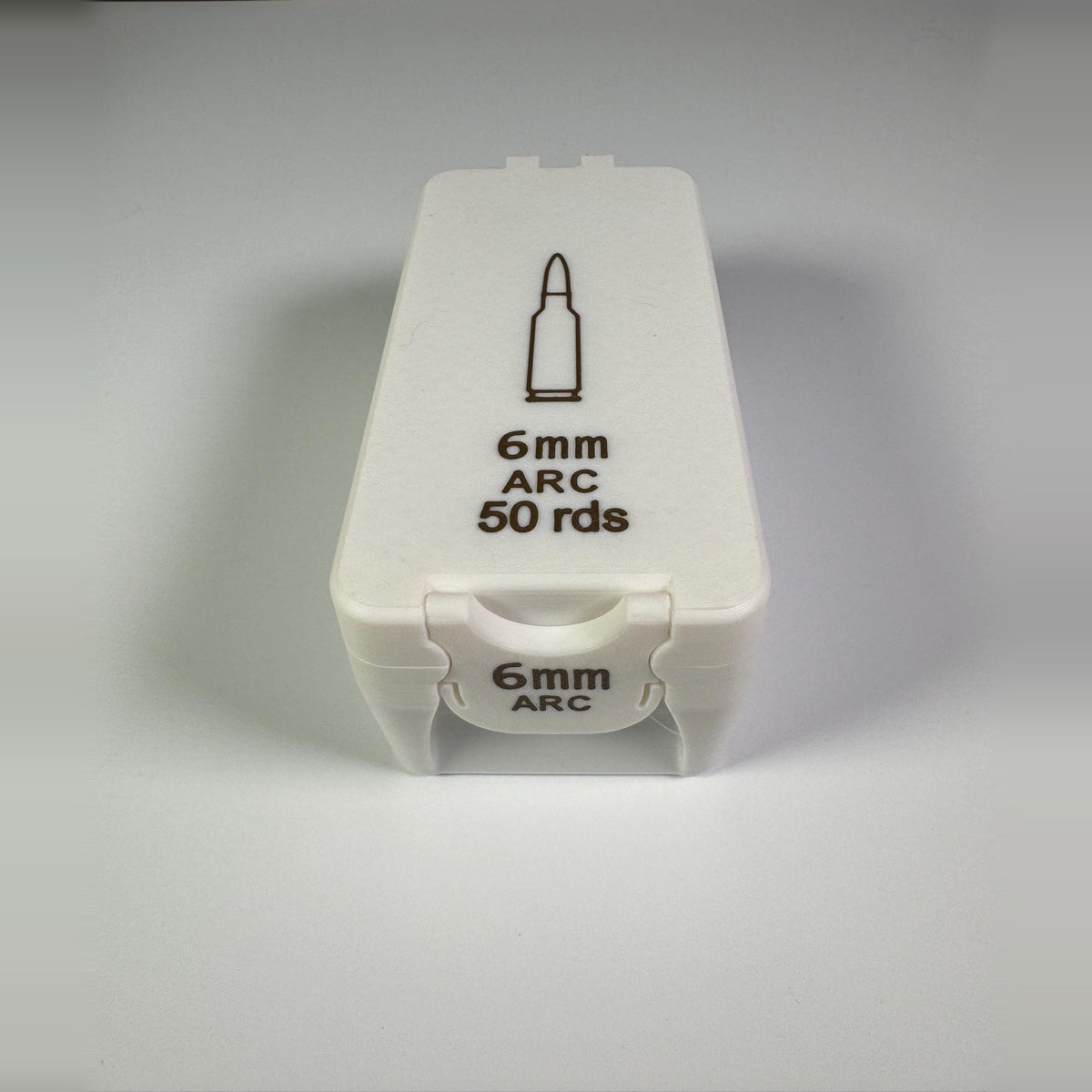 6mm ARC ammo box, 50 round BoxLoc case