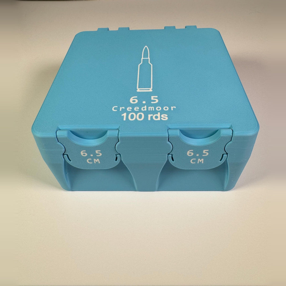 6/6.5/22 Creedmoor ammo box, 100 round BoxLoc case