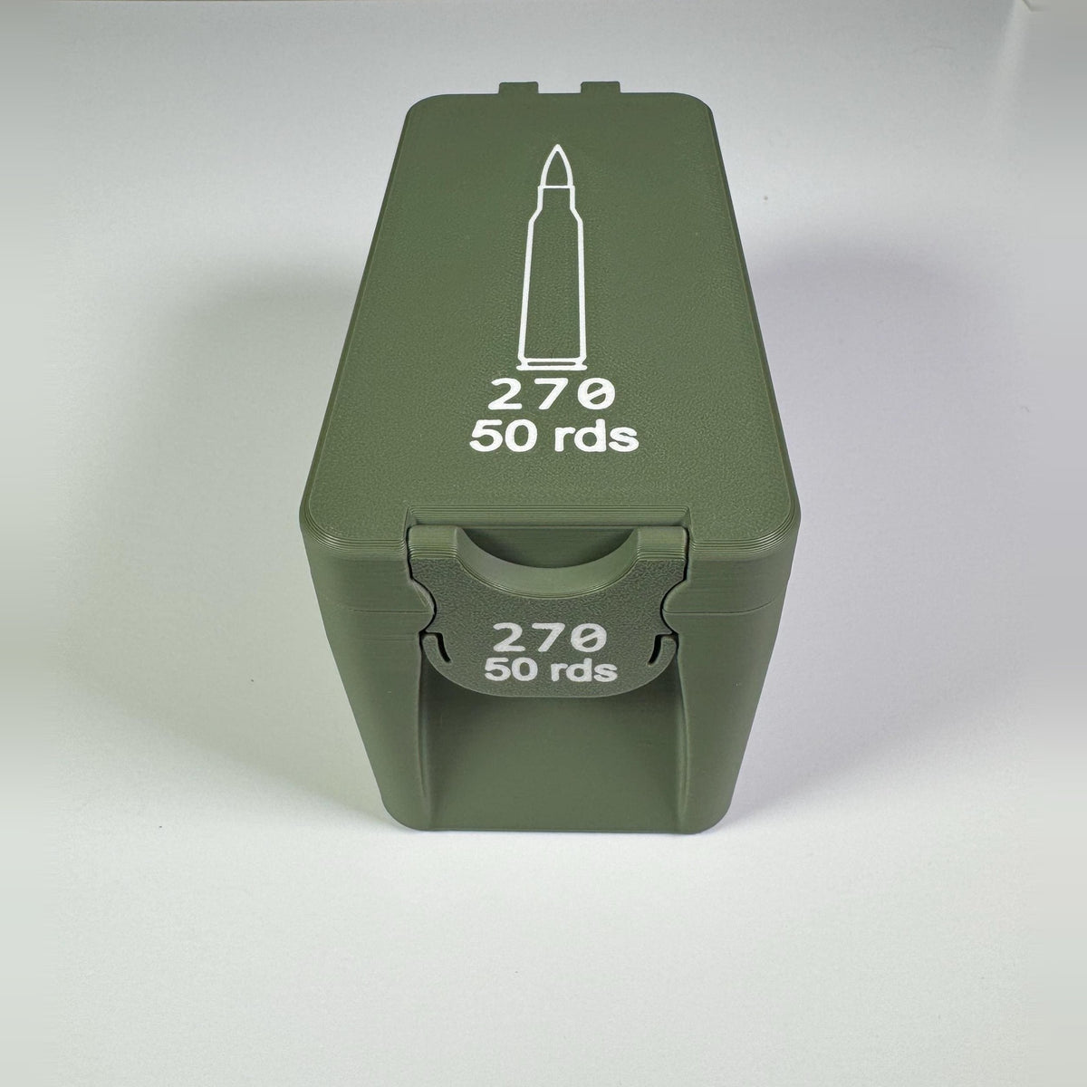 270 Winchester ammo box, 50 round BoxLoc case